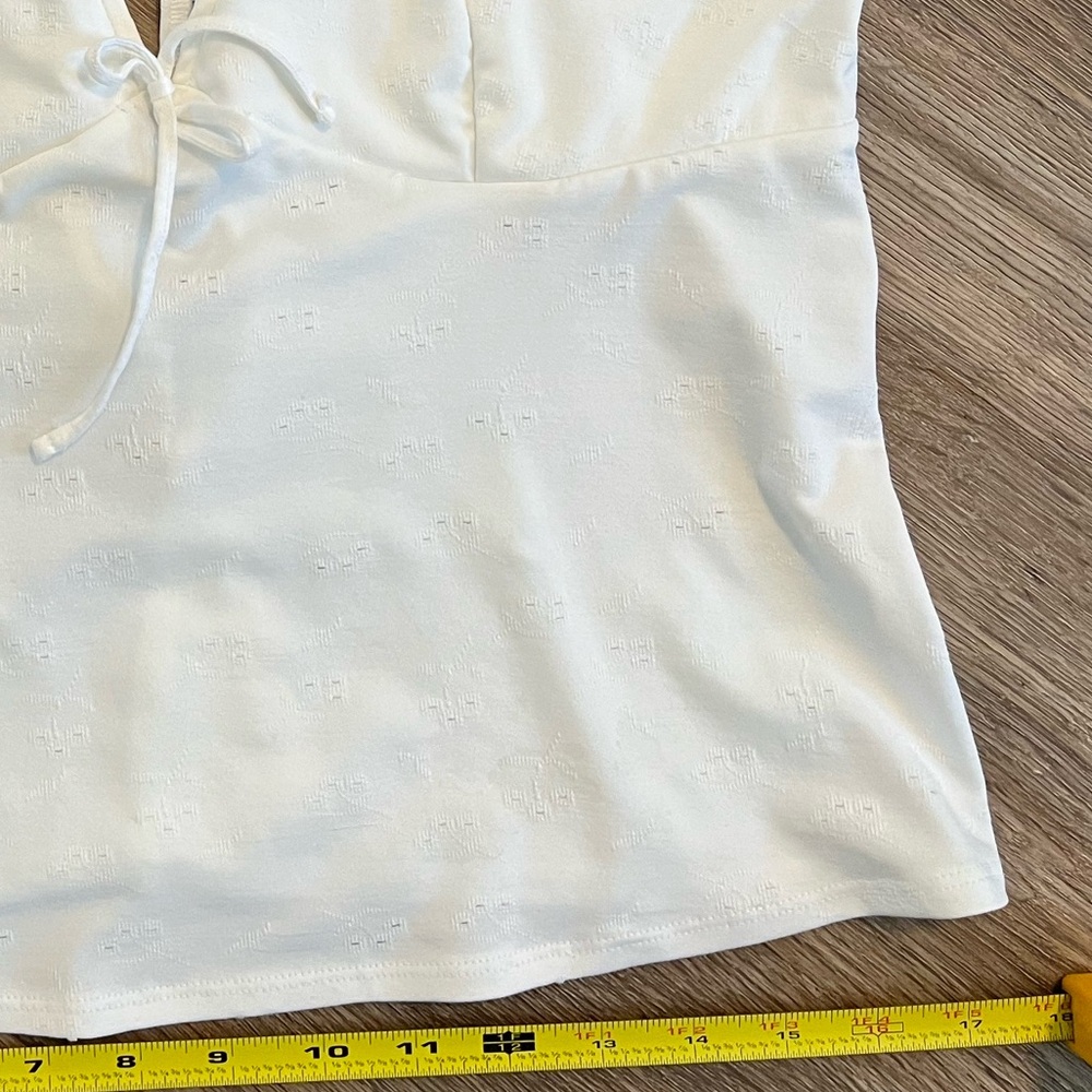 H&M White Ruffle Strap Tank Top - Picture 5 of 5